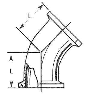 3A-2KMP-45'S ELBOW CLAMP END